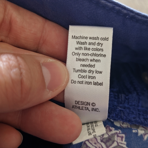 Athleta Blue Purple Denim Pencil Skirt Size 4 - Picture 7 of 8